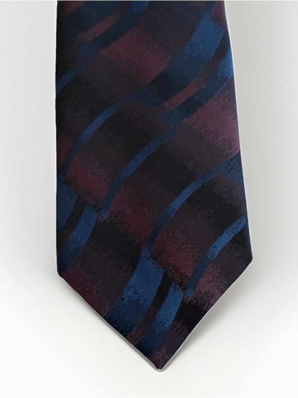 F/X Fusion Mens Silk Tie Abstract 3.75" Y2K Dark Academia Corporate Wedding